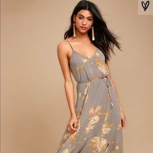 NWT Lulu's Feelin Freesia Maxi Dress